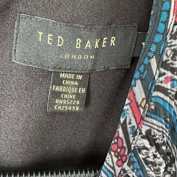 Ted Baker London Women's Beaatha Pleated Lined Paisley - Picture 6 of 7